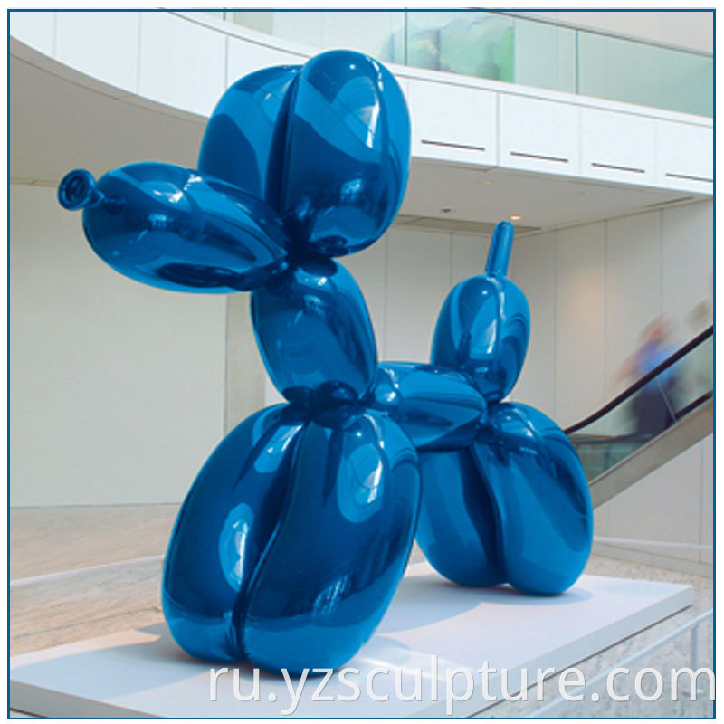 stainless steel ballon dog sculpture